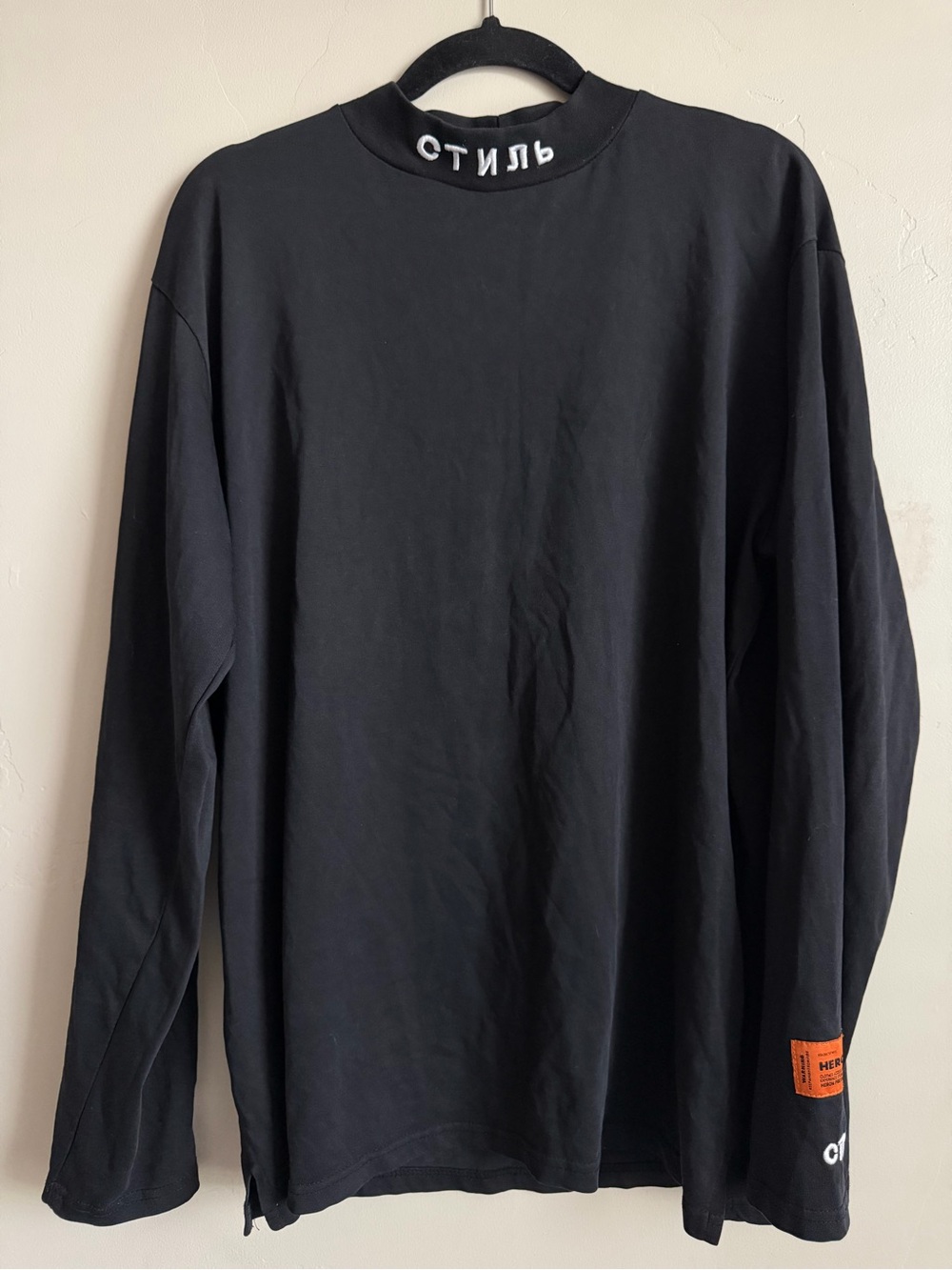 Men’s Heron Preston СТИЛЬ Mock Neck Long Sleeve Size XL